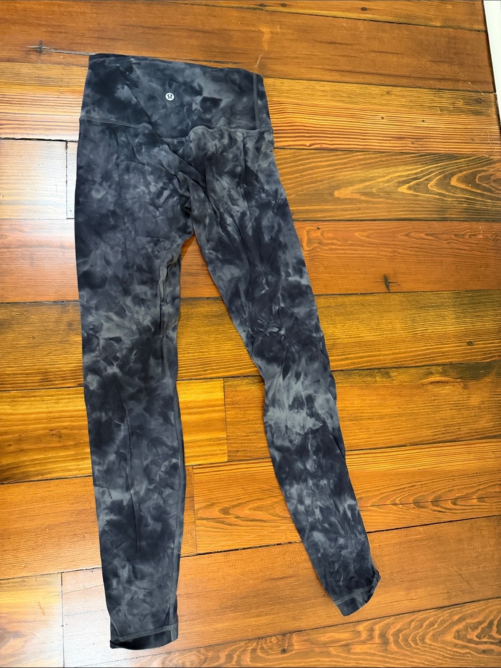 lululemon athletica Black & Gray Tie-Dye High-Rise Leggings